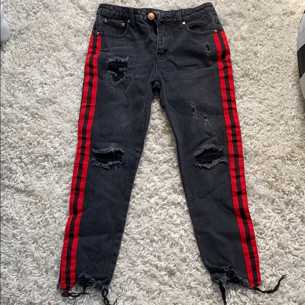 Black ripped jeans